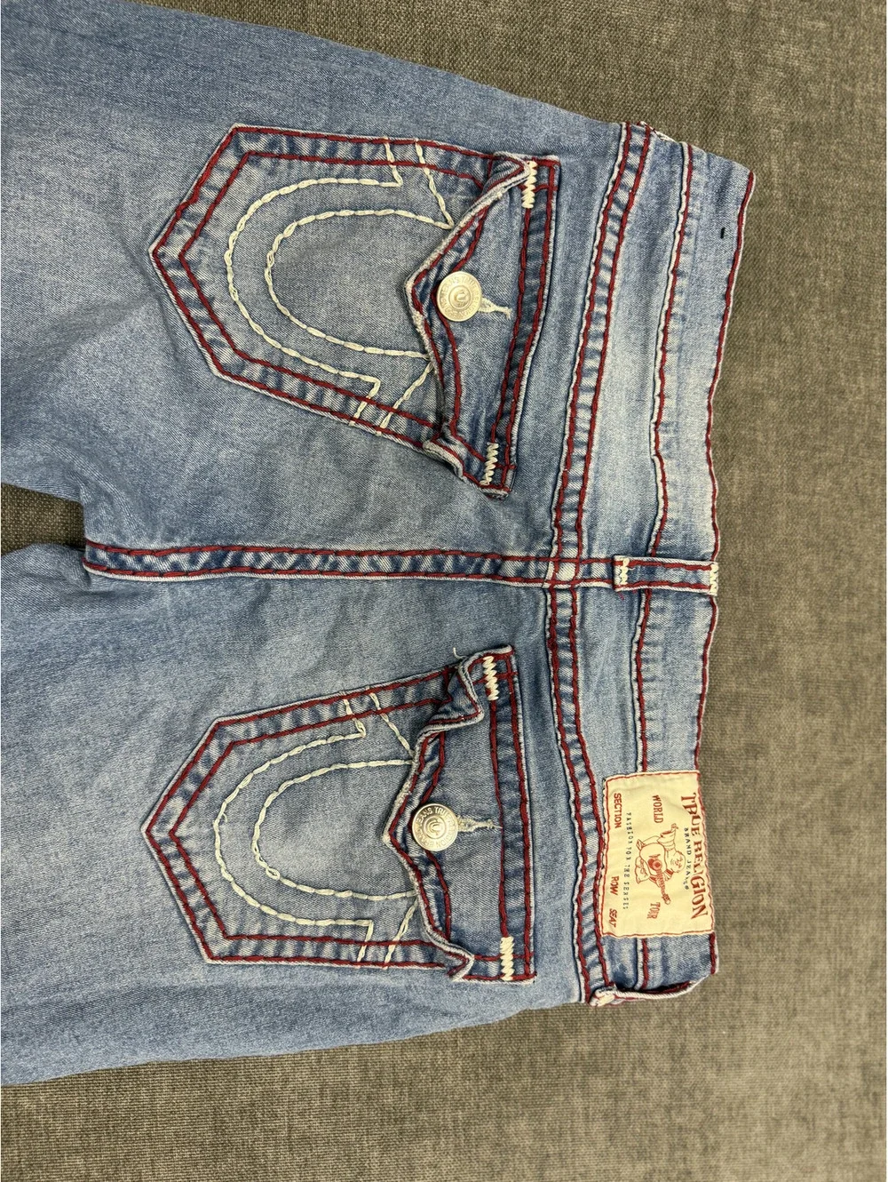 True Religion Rocco Relaxed Skinny Jeans Size 36 Light Blue Denim